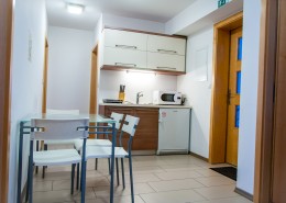 Student rooms kitchen and dining area