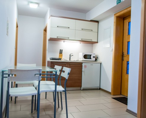 Student rooms kitchen and dining area